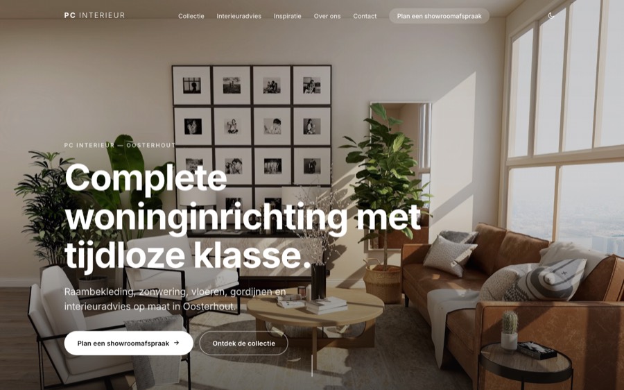 Startpagina van pcinterieur
